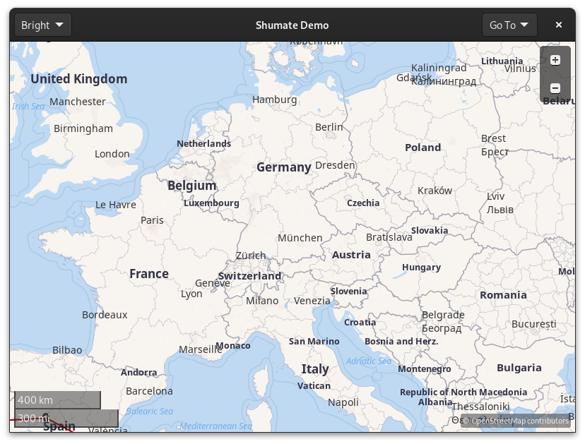 A labelled map of Europe